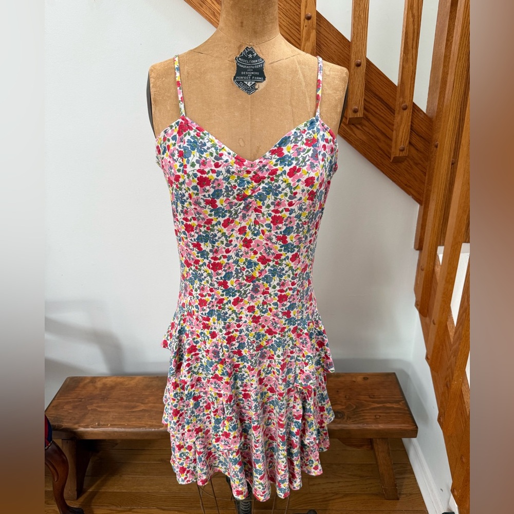 Betsey Johnson Pink Floral Sundress with Multicolor Blooms